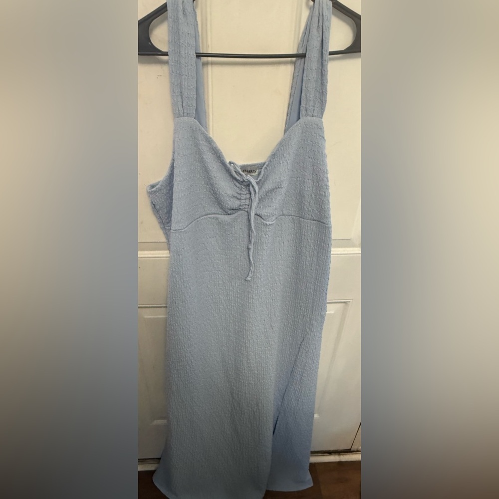 Plus Size Light Blue Sleeveless Dress